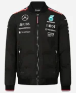 Mercedes-AMG-Formula-1-2024-Team-Insulated-Black-Bomber-Jacket-For-Sale