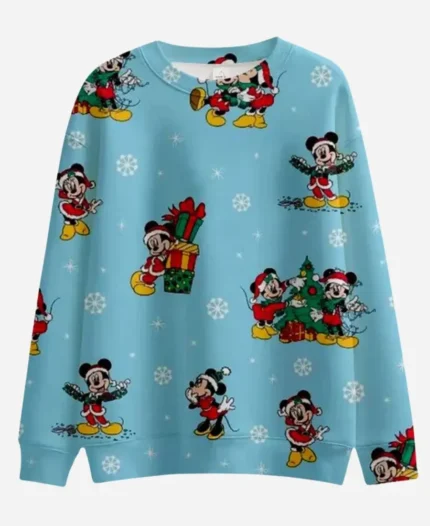 Mickey-Mouse-Friends-Christmas-Blue-Sweatshirt