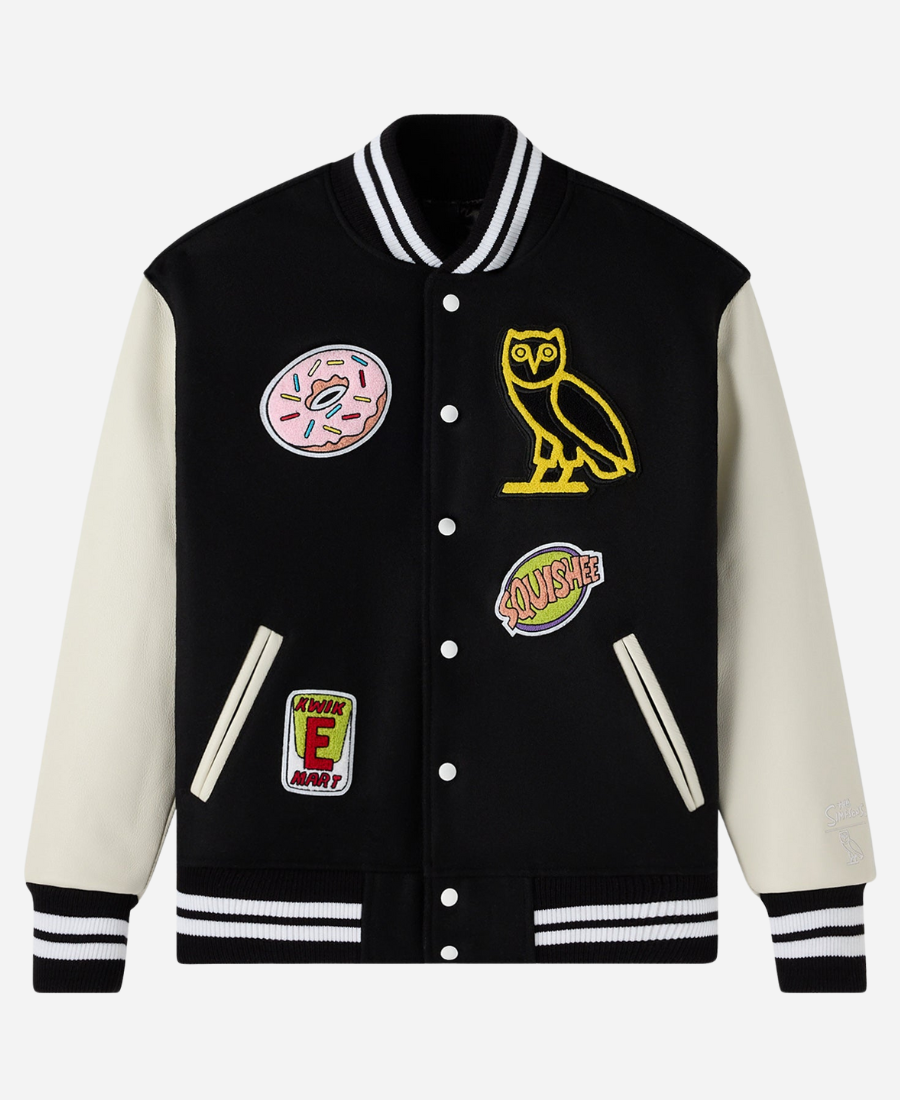 OVO-The-Simpsons-Varsity-Jacket-Black-White