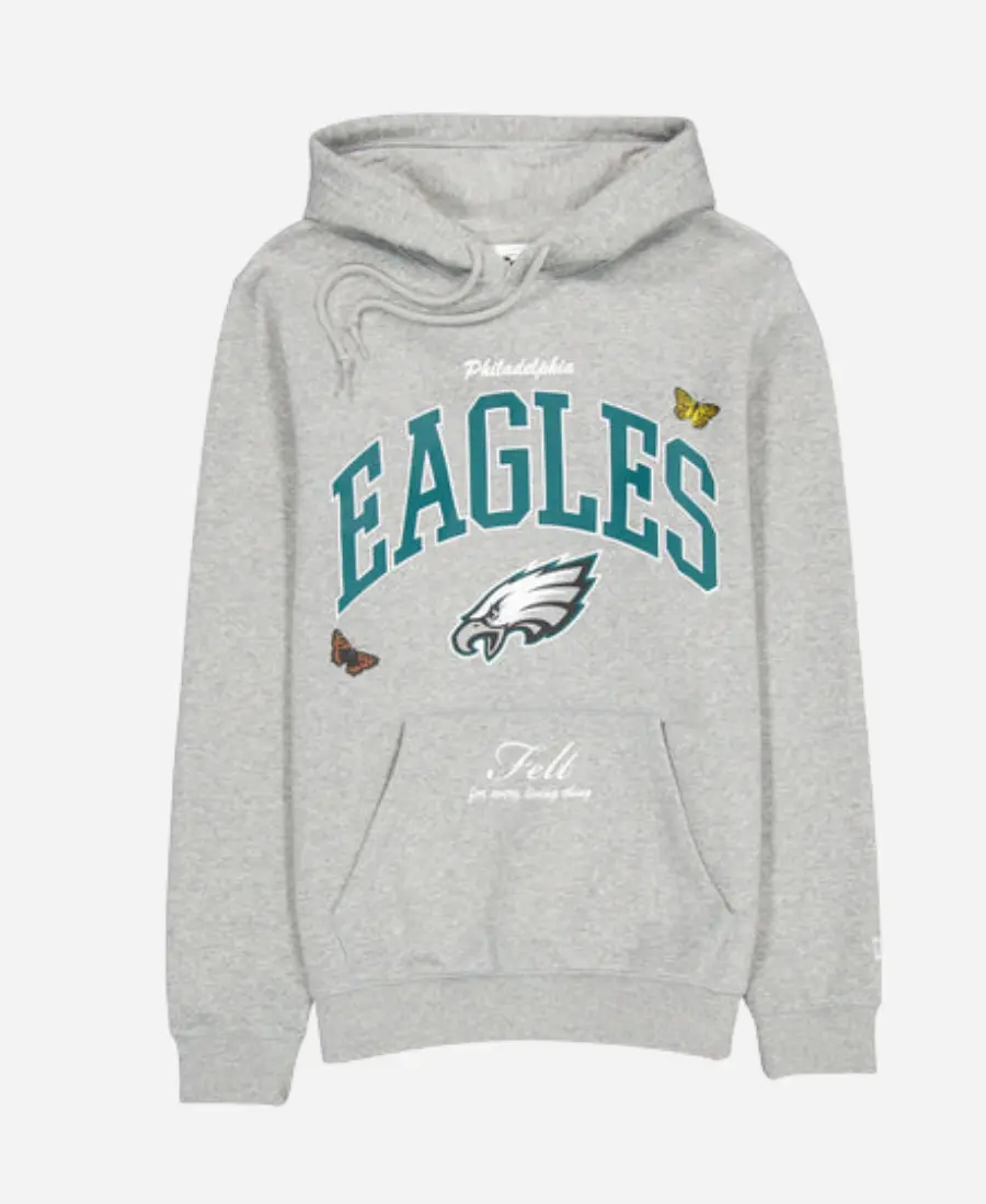 Philadelphia-Eagles-FELT-Grey-Hoodie