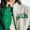 Philadelphia-Eagles-Green-and-White-Starter-Half-Zip-Jacket-For-Unisex