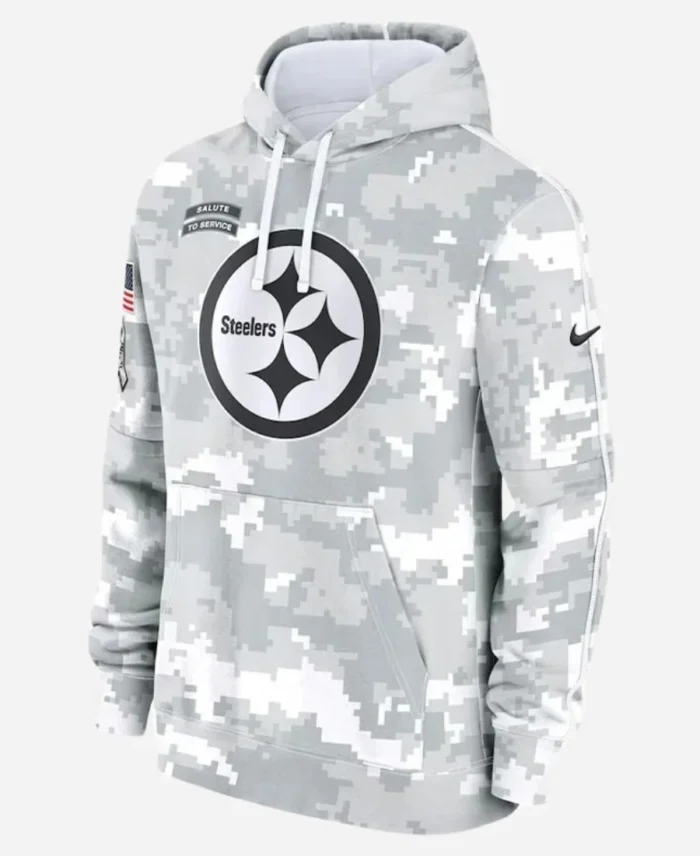 Pittsburgh-Steelers-2024-Mike-Tomlin-Salute-to-Service-Camo-Grey-Hoodie-For-Sale