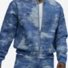 Sherri-Jawn-Murray-Blue-Textured-Bomber-Jacket-For-Sale