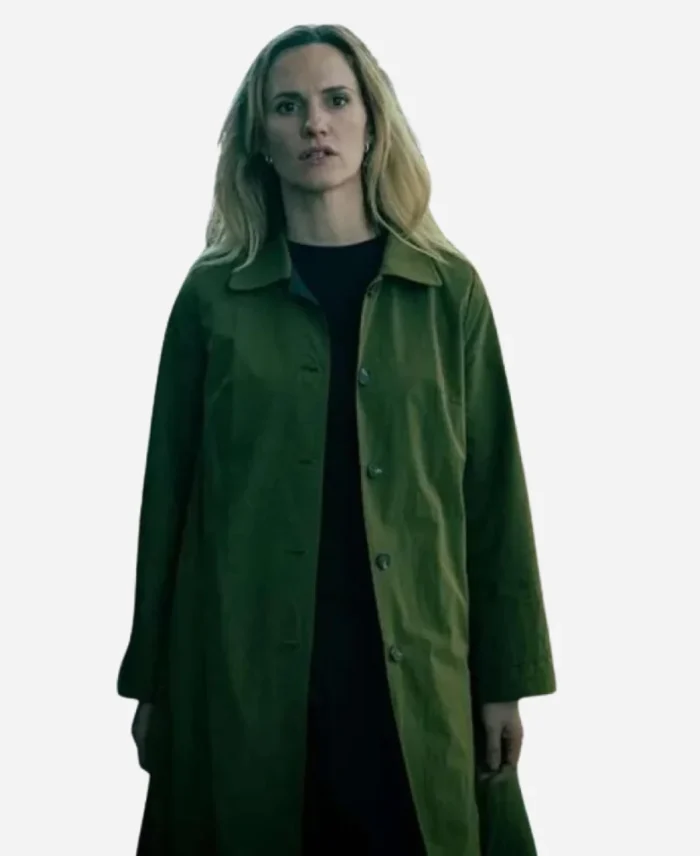 Slow-Horses-S04-Emma-Flyte-Green-Trench-Coat