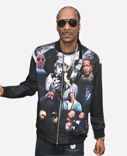 Snoop-Dogg-Kings-Of-The-West-Black-Bomber-Jacket-For-Sale