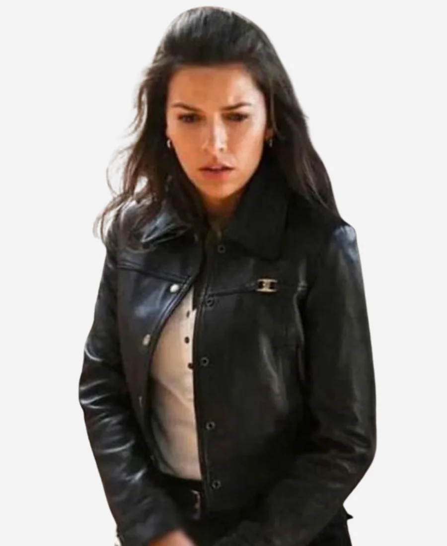 Sofia-Pernas-TV-Series-Tracker-2024-Billie-Matalon-Black-Leather-Jacket