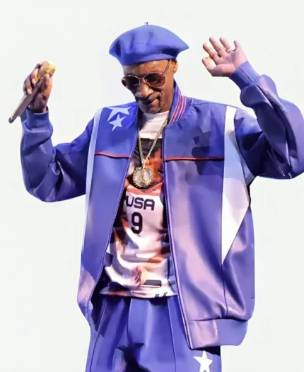 Team-USA-Olympics-2024-Snoop-Dogg-Purple-Leather-Jacket