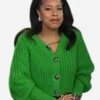 The Today Show Sheinelle Jones Green Cardigan