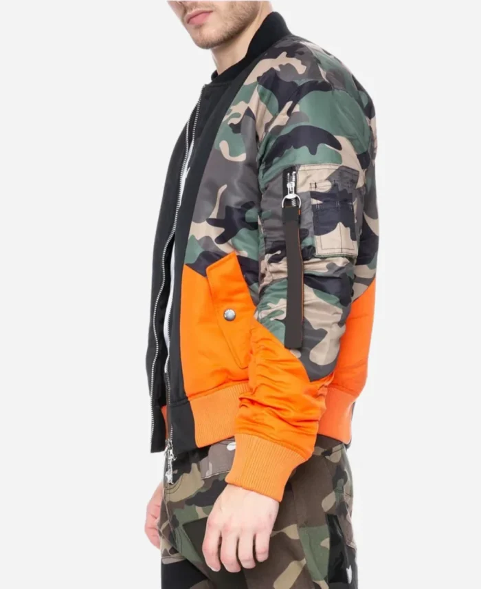 Victor-Aguilar-The-Penguin-2024-Rhenzy-Feliz-Camouflage-Bomber-Jacket