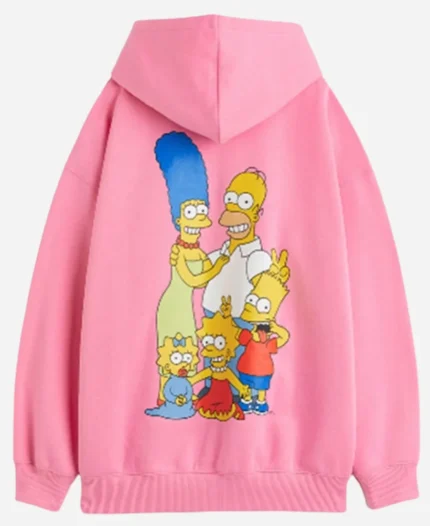 HM-Homer-Simpson-Womens-Pink-Oversized-Pullover-Hoodie