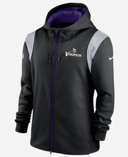 Minnesota-Vikings-Sideline-Lockup-Full-Zip-Black-Hoodie