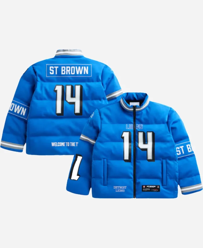 Detroit Lions Amon-Ra St. Brown Puffer Jacket