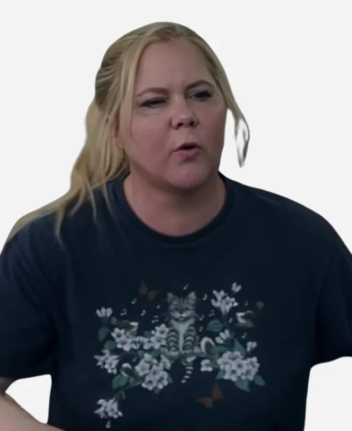 Amy-Schumer-Blue-Graphic-T-Shirt