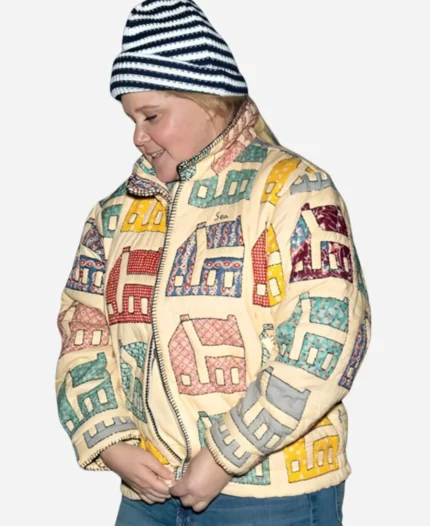 Amy-Schumer-NYC-2025-Sea-Colorful-House-Print-Jacket-For-Sale