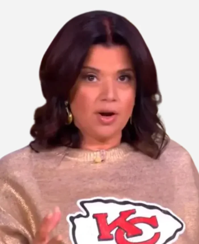 Ana Navarro The View 2025 KC Chiefs Metallic Sweater