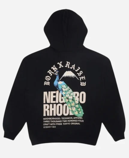 Born-x-Raised-NBHD-Peacock-Black-Hoodie