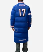 Josh Allen Bills Puffer Long Coat