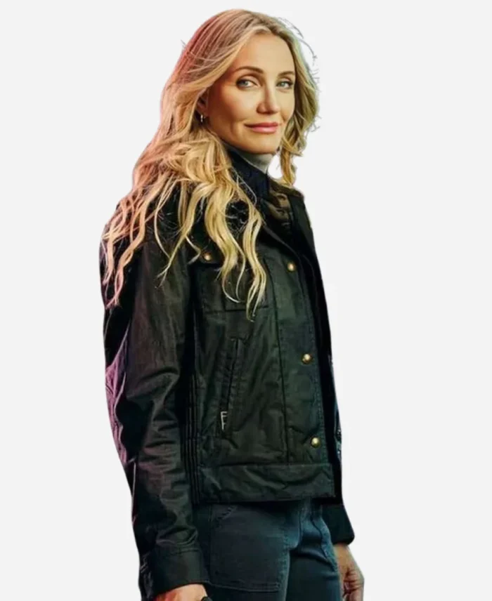 Cameron-Diaz-Back-In-Action-2025-Black-Jacket