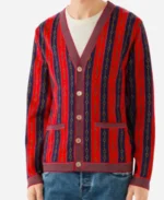 Carlton Banks TV-Series Bel-Air Season 03 Olly Sholotan Horsebit Red Knit Cardigan