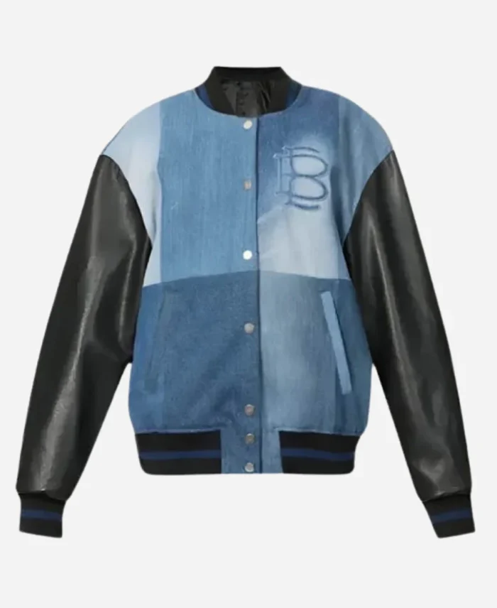 Christina-Hall-The-Flip-Off-Season-01-Denim-Patchwork-Bomber-Jacket