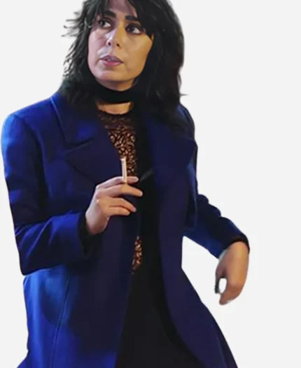 Cristin-Milioti-The-Penguin-2024-Blue-Trench-Coat