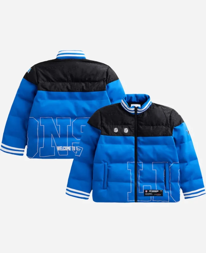 NFL Detroit Lions Off Season Blue Puffer Jacket