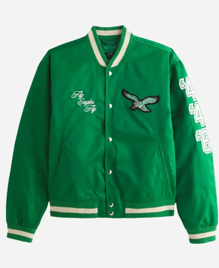 Abercrombie Eagles Green Varsity Jacket