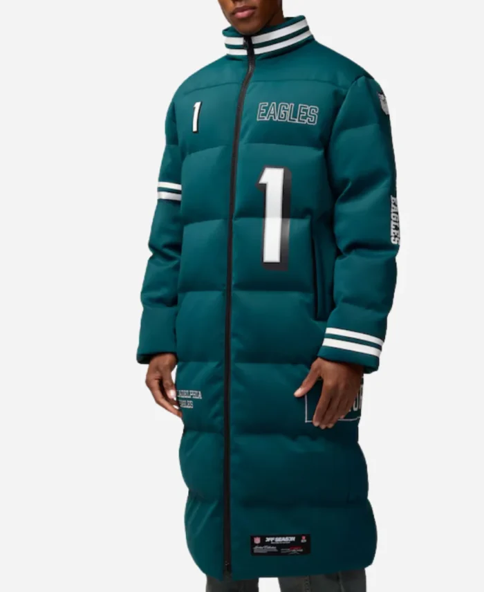 Jalen Hurts Off Season Eagles Long Puffer Coat