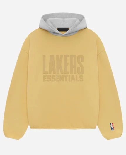 Essentials Lakers Light Tuscan Pullover Hoodie For Sale