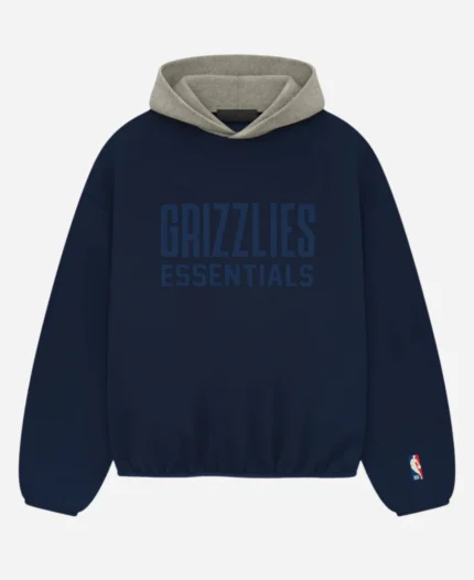 Fear Of God Essentials Grizzlies Pullover Blue Hoodie