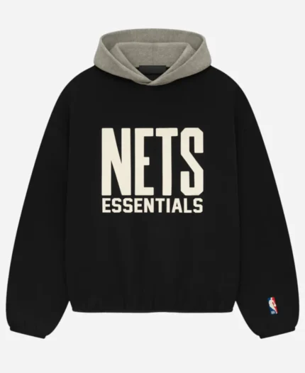 Fear Of God Essentials Nets Black Pullover Hoodie