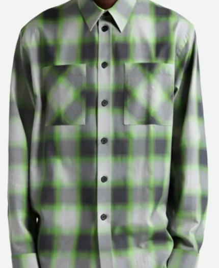 Jabari Banks Tv Series Bel-Air Season 03 Will Smith Green Plaid Shirt