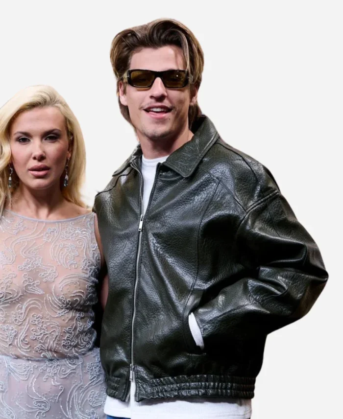Jake-Bongiovi-Brown-Leather-Jacket