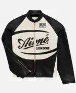 LeBron-James-Aime-Leon-Dore-White-And-Black-Motorcycle-Leather-Jacket