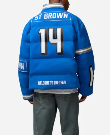 Detroit Lions Amon-Ra St. Brown Puffer Jacket