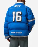 Jared Goff Detroit Lions Puffer Jacket