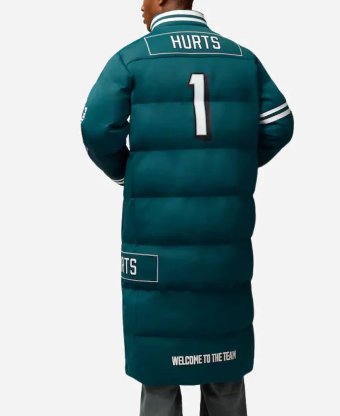 Jalen Hurts Off Season Eagles Long Puffer Coat