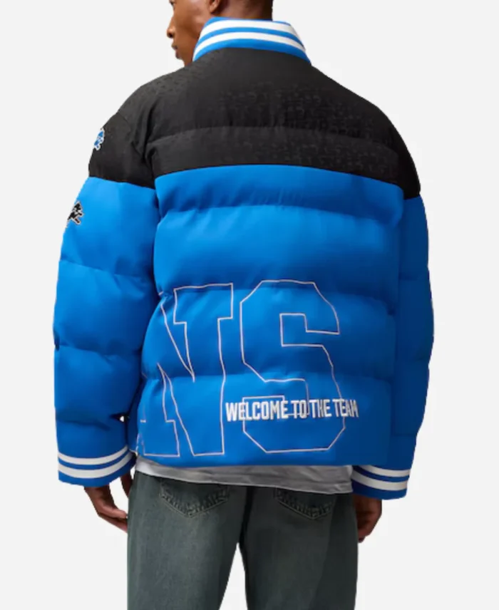 NFL Detroit Lions Off Season Blue Puffer Jacket