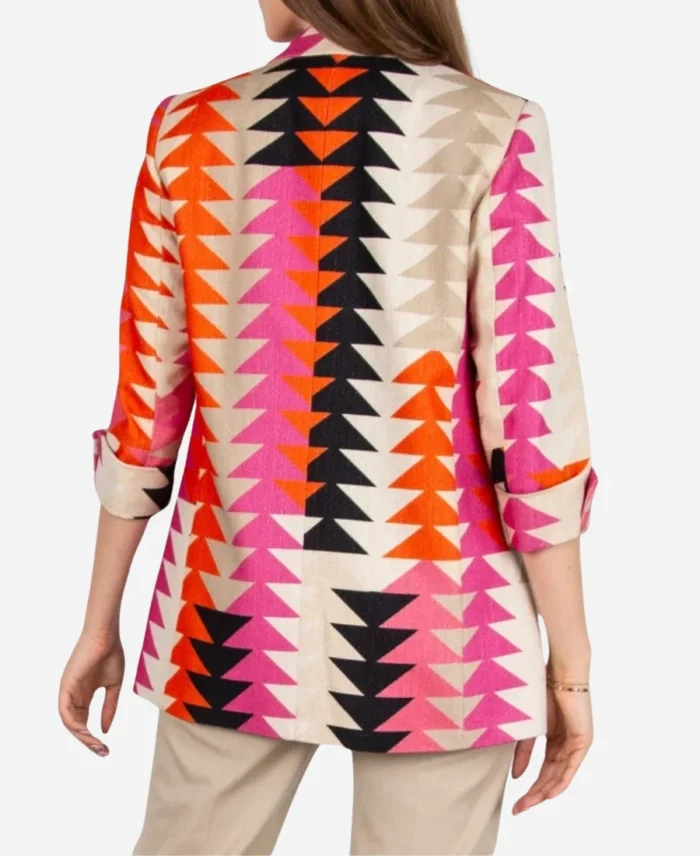 Prue Leith Great British Bake Off S015 Triangle Print Blazer