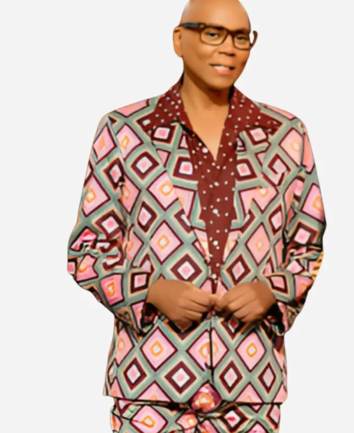 Rupaul Charles Tv Series Lingo Season 02 Geomatric Print Suit