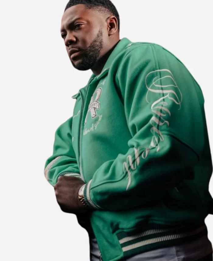 Supacell-Premiere-Night-Rapman-Varsity-Green-Jacket