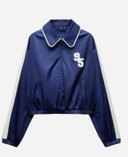 TOWIE-S34-Courtney-Green-Navy-Blue-95-Print-Track-Jacket-For-Sale