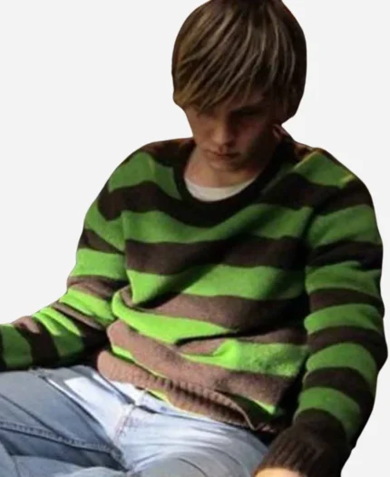 Amer­i­can Hor­ror Sto­ry Evan Peters Green And Black Sweater