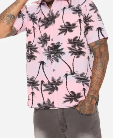 Ashley Madison Sex Lies and Scandal Season 01 Evan Back Pink Hawaiian Shirt