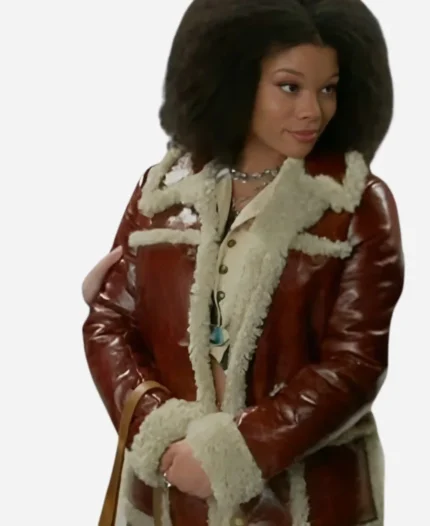 Beyond-The-Gates-2025-Ambyr-Michelle-Brown-Leather-Coat