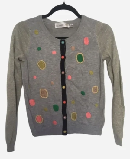 Brandi Burkhardt Polka Dot Grey Cardigan