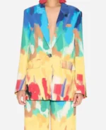 Drew-Barrymore-Show-Amirah-Kassem-Rainbow-Abstract-Print-Suit-For-Sale