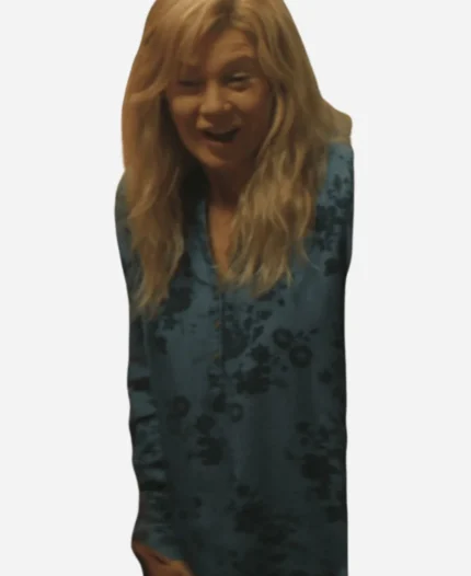 Ellen Pompeo Tv Series Good American Family 2025 Kristine Barnett Blue Floral Shirt