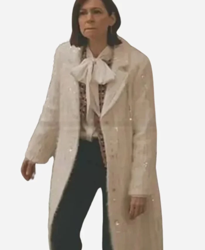 Elsbeth-S2-Carrie-Preston-White-Sequin-Stripe-Coat
