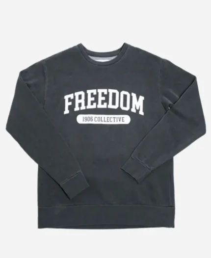 Freedom Crewneck Grey Sweatshirt For Sale